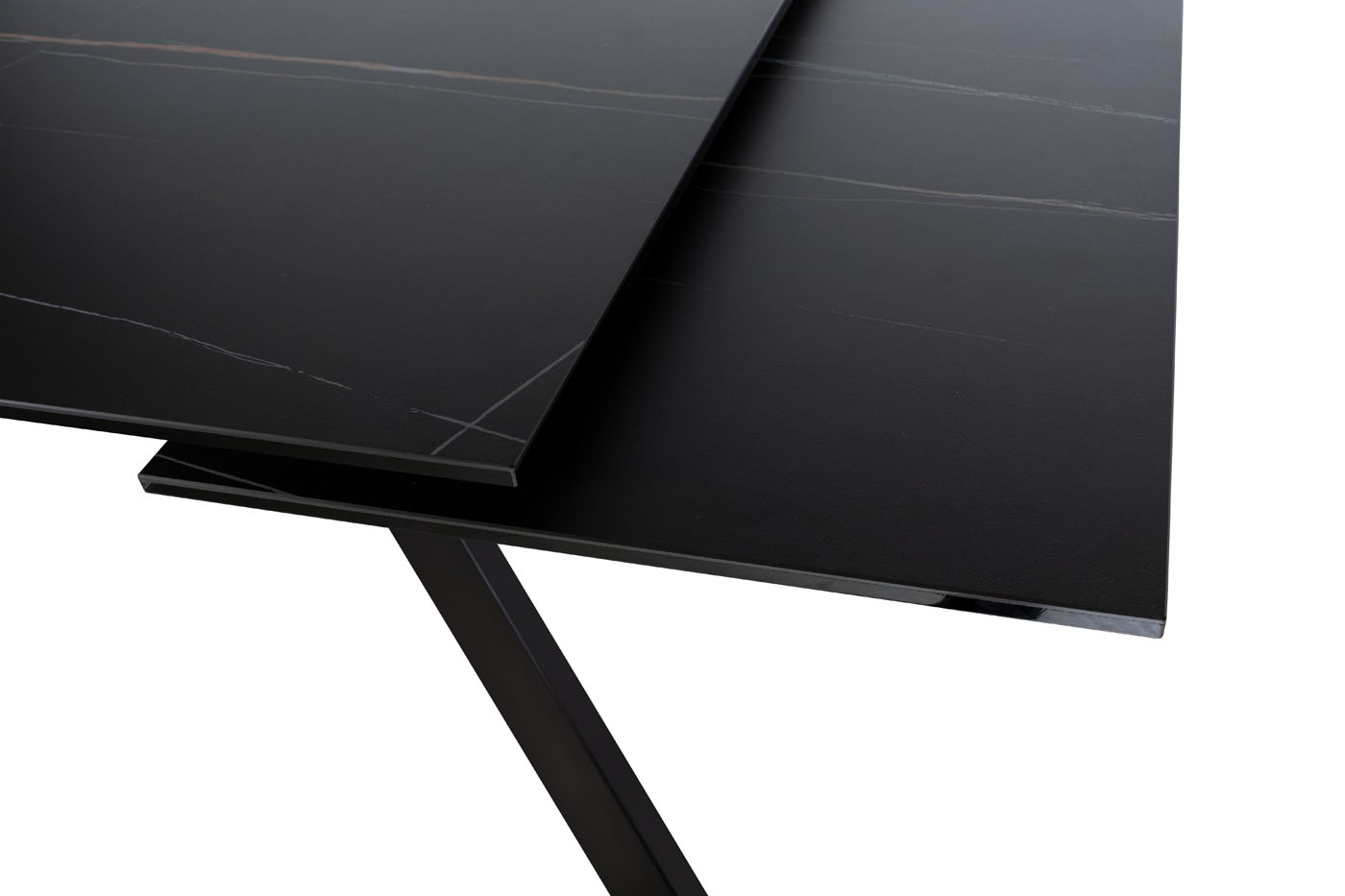 83MC-STOL-1756 BL Стол обед. расклад. керам. черный