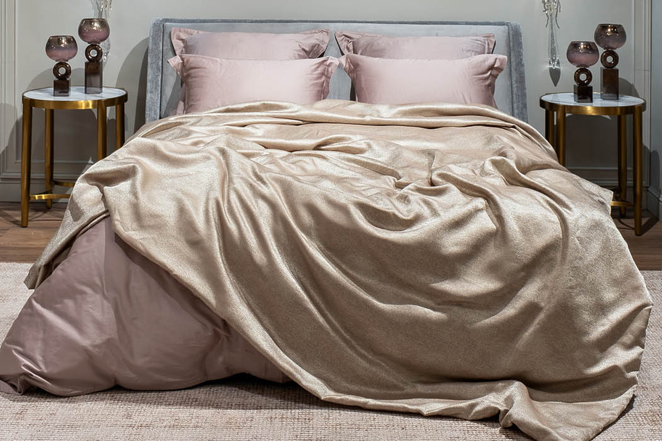 121GD-FIJI BEG-POKR BEG-Покрывало FIJI бежевое