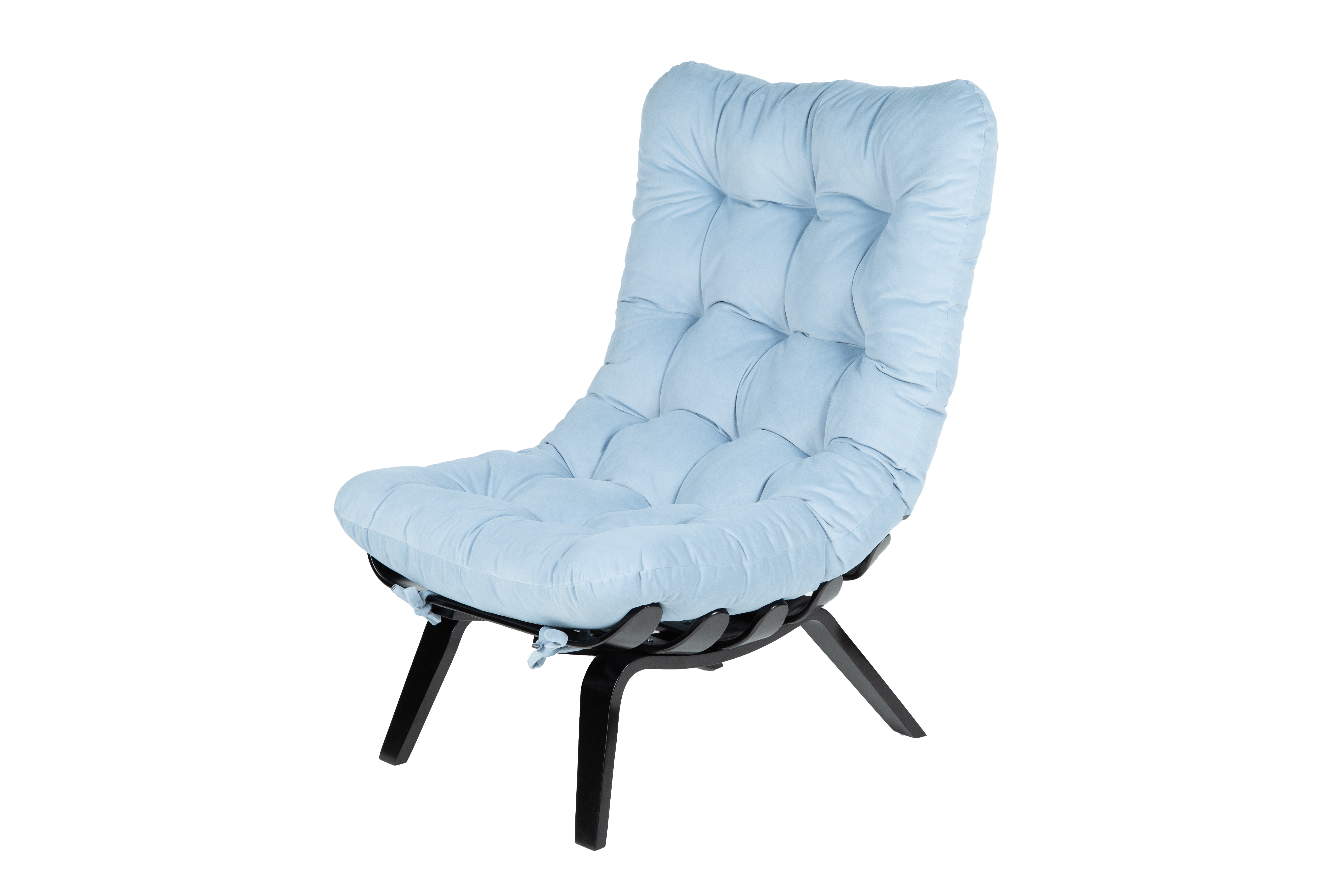 кресло Ессей 2 фреш 11 голубой каркас Венге структура