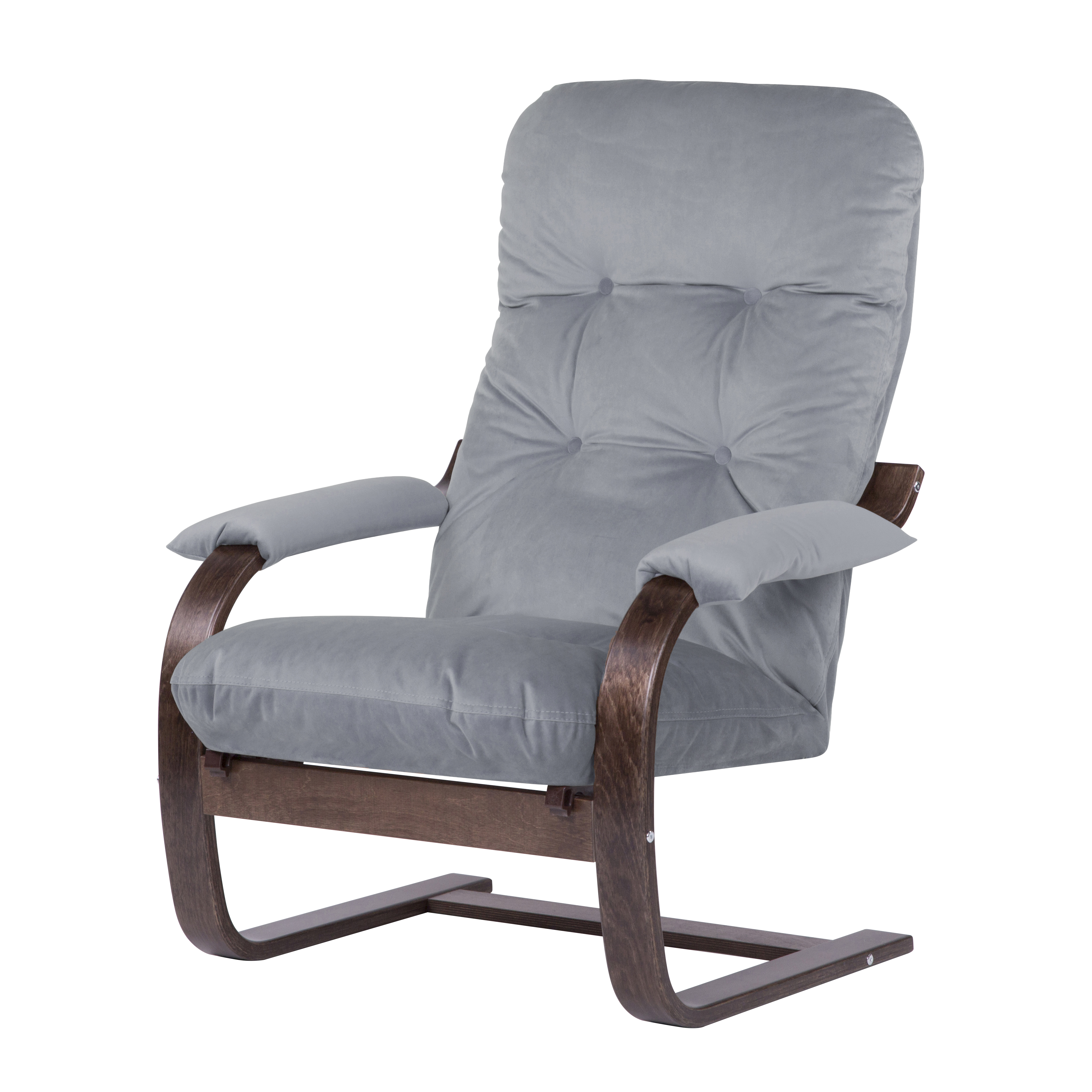 кресло Онега-2 Графит каркас Орех