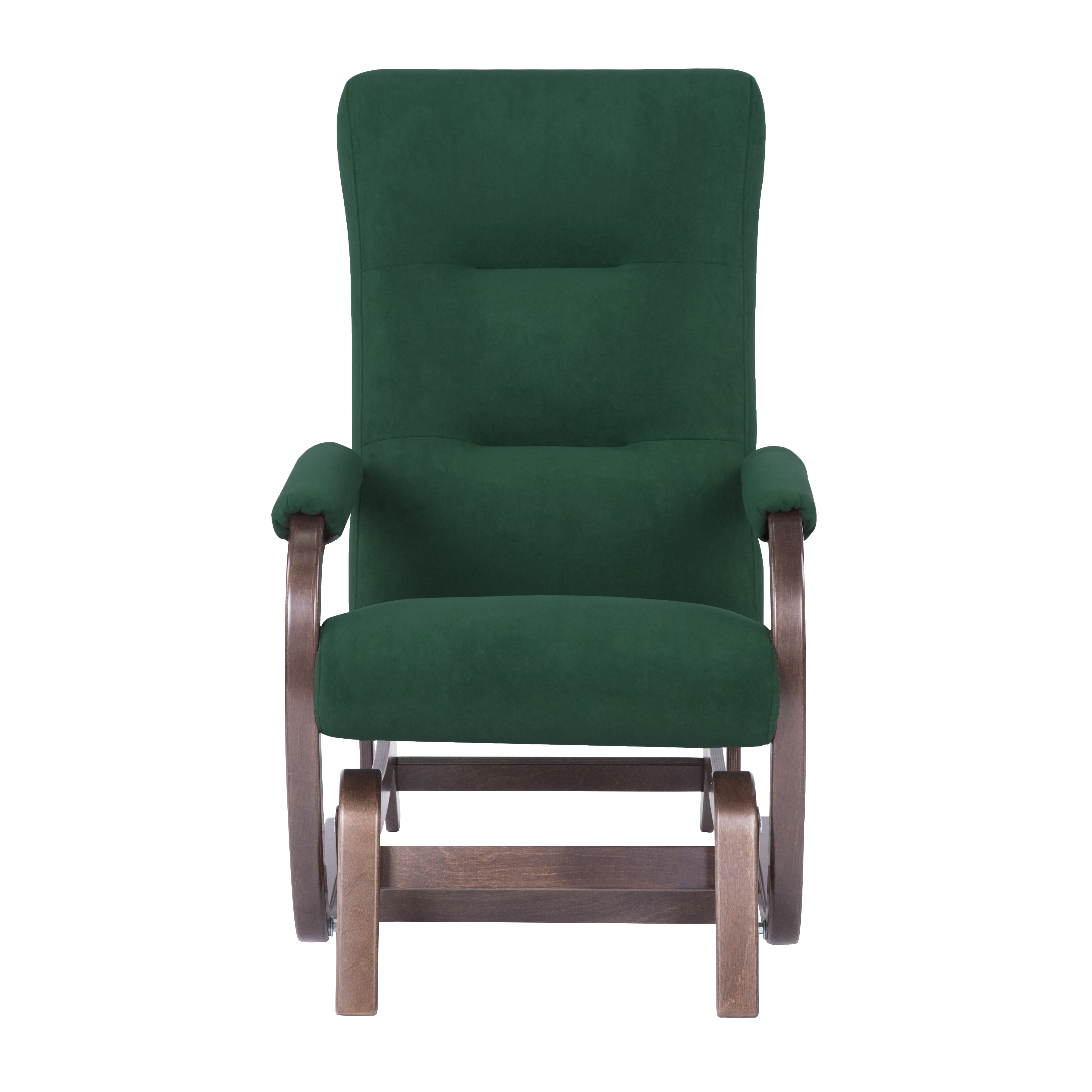 кресло-качалка глайдер Мэтисон 2 Фреш 25 зелёный каркас Орех