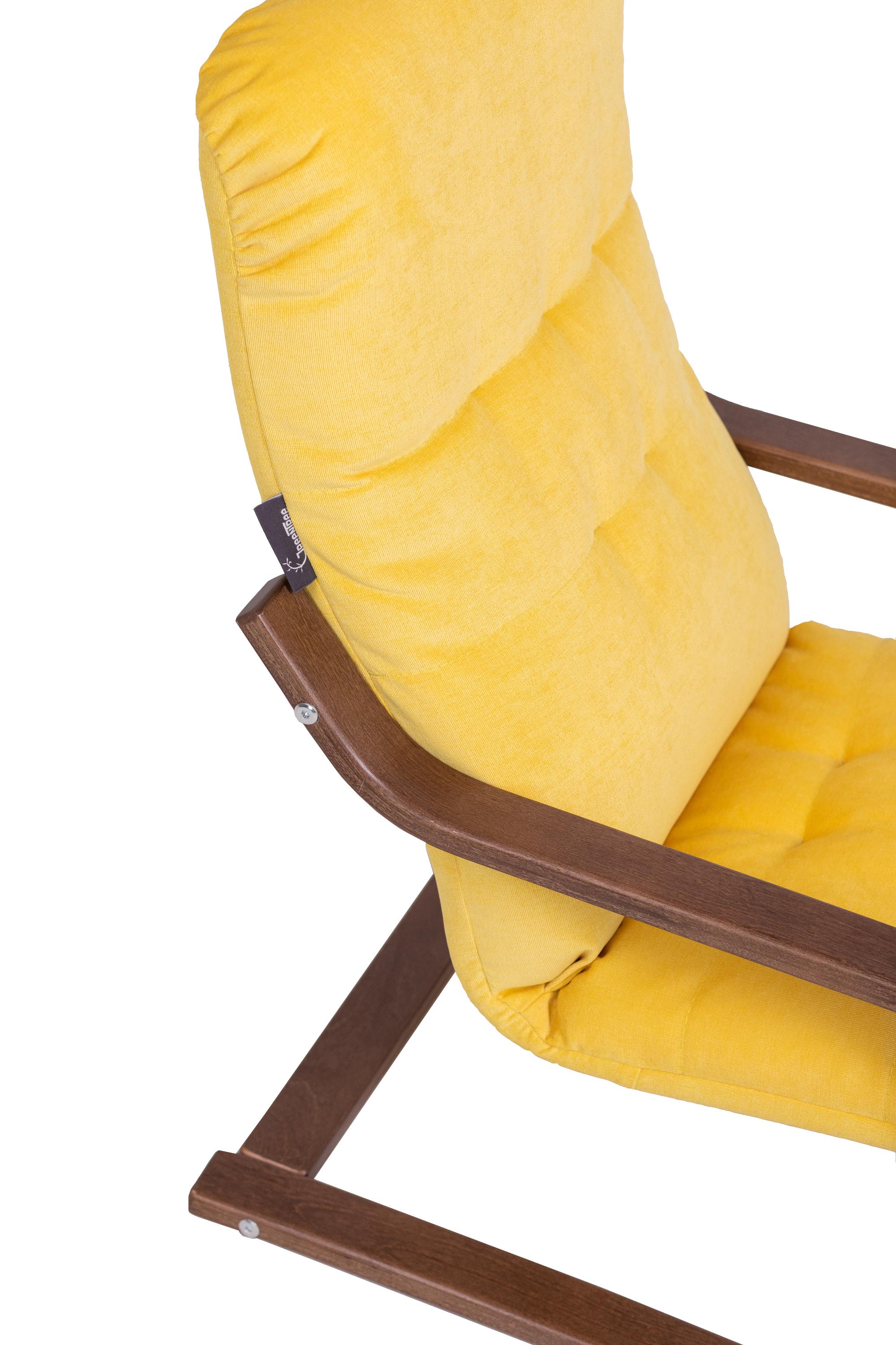 детское кресло Сайма Kids Вельвет Люкс 72 - оранжевый каркас Берёза