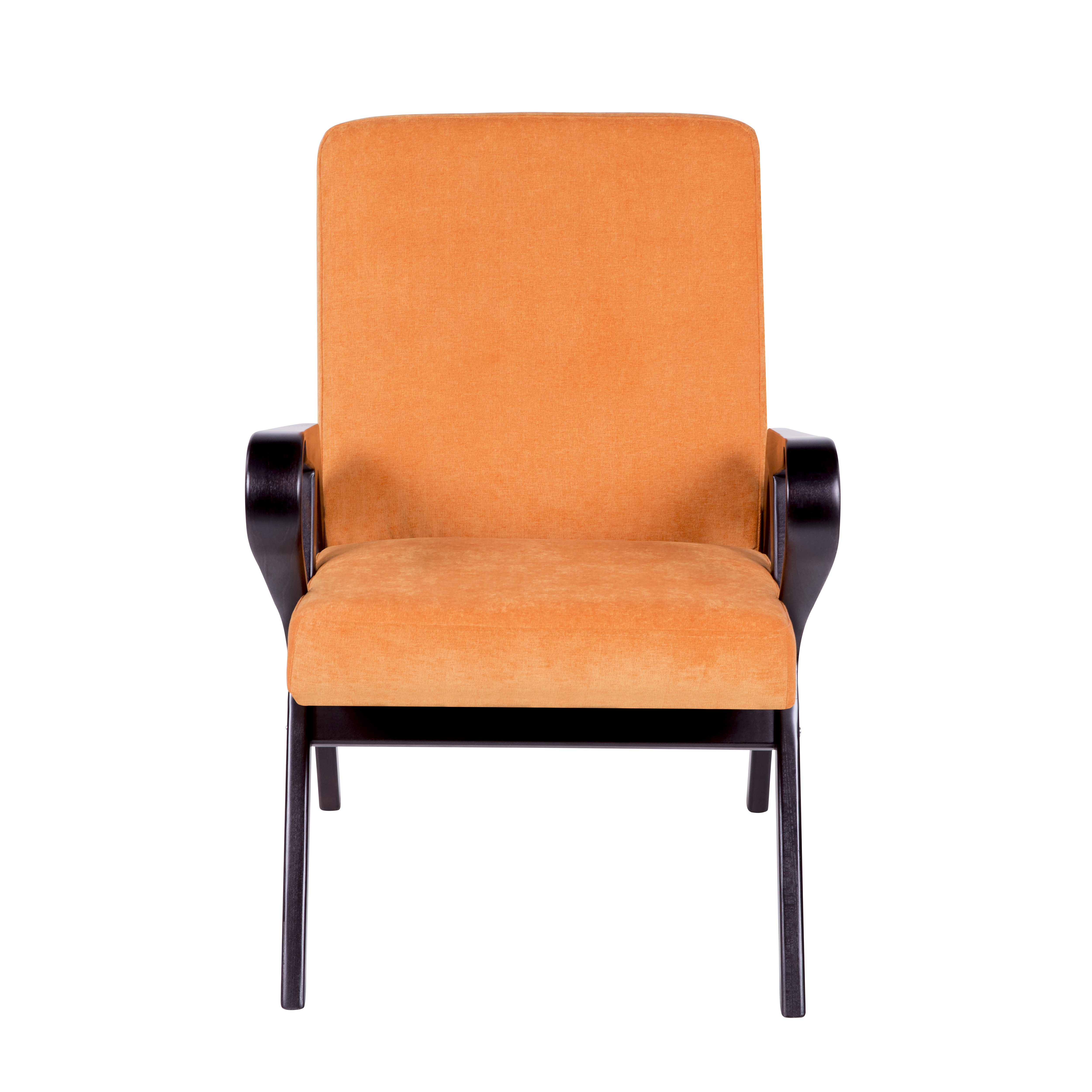кресло Форест Вельвет Люкс 72 - оранжевый каркас Венге структура