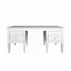 Стол письменный белый 4 ящика "Ольса" 204 (белый лак)