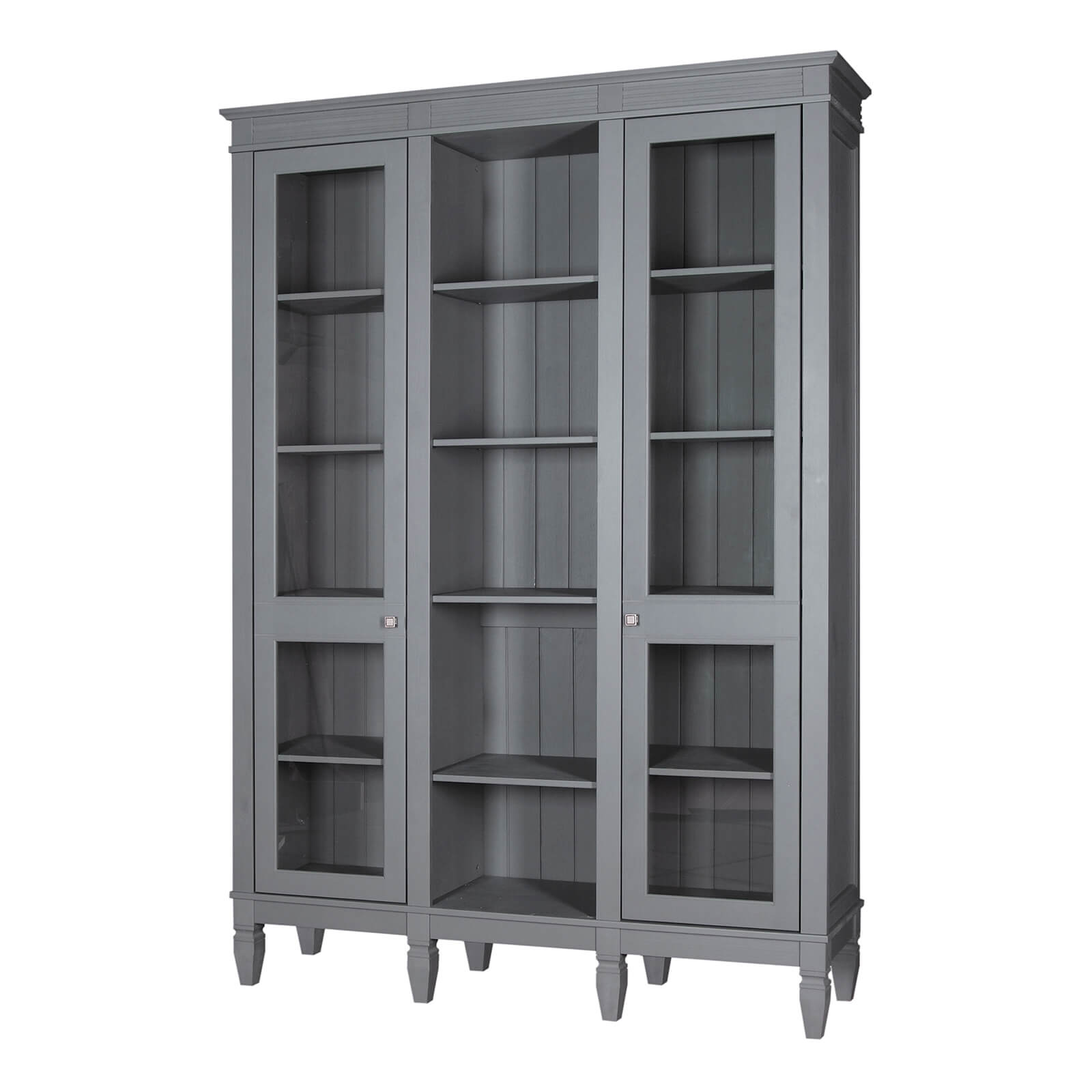 Стеллаж с 15 полками массив сосны "Ольса" 330/000 (серый 7042)