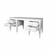 Стол письменный белый 4 ящика "Ольса" 204 (белый лак)
