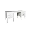 Стол письменный белый 4 ящика "Ольса" 204 (белый лак)
