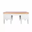 Стол письменный белый массив «Ольса» 204 (белый лак/антик 24)