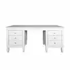 Стол письменный 6 ящиков "Ольса" 206 (белый лак)