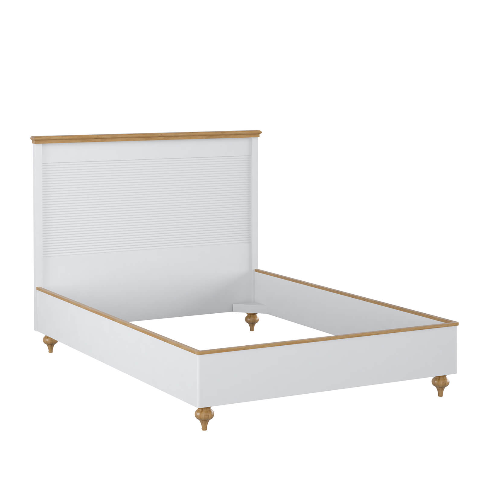 Кровать белая сосна "Рандеву" 1600 (белый лак/антик-24)