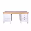 Стол письменный 6 ящиков "Ольса" 206 (белый лак/антик 24)