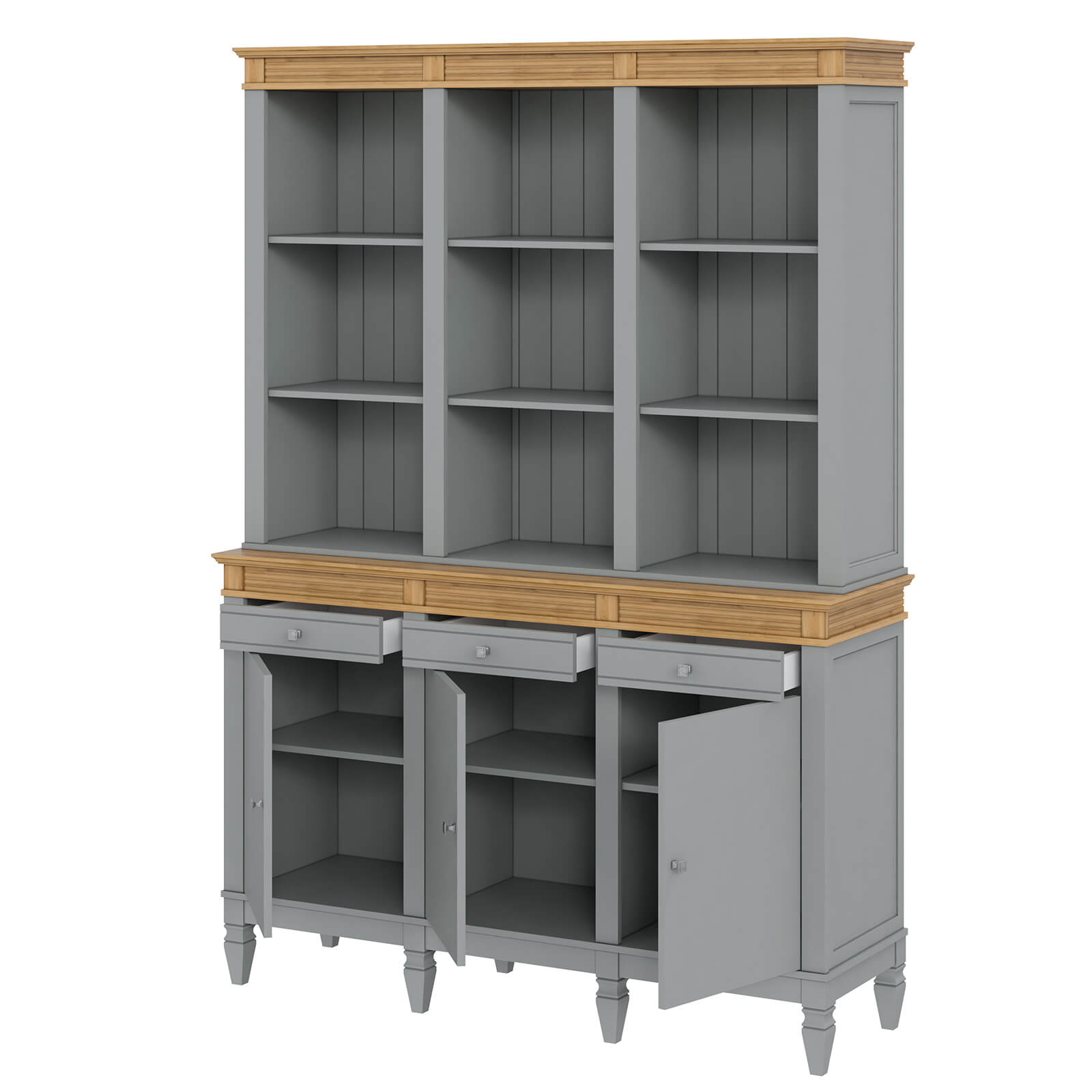 Буфет "Ольса" 300/333 (серый 7042/антик 24)