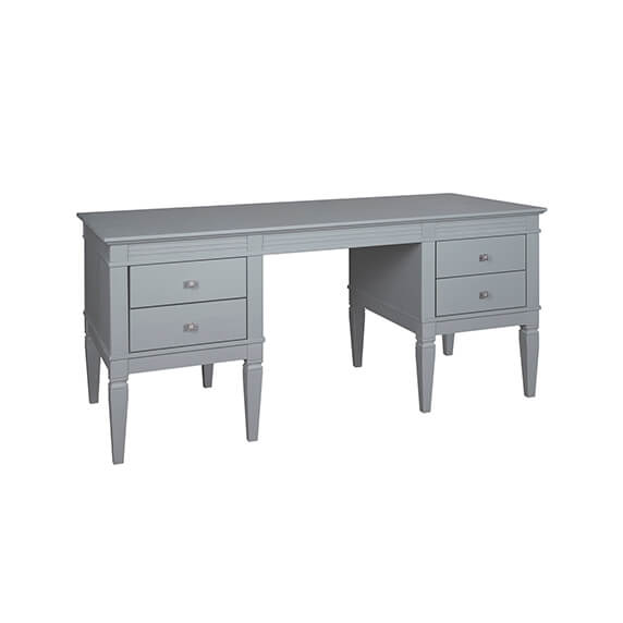 Стол письменный из дерева с 4 ящиками "Ольса" 204 (серый 7042)