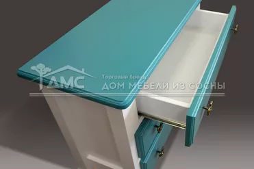 Комод с 3 ящиками массив сосны Прованс Скай