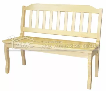 Лавка со спинкой Дачник