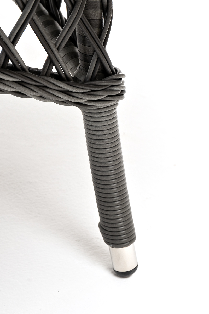 "Эспреззо" плетеный круглый стол, диаметр 150 см, цвет графит