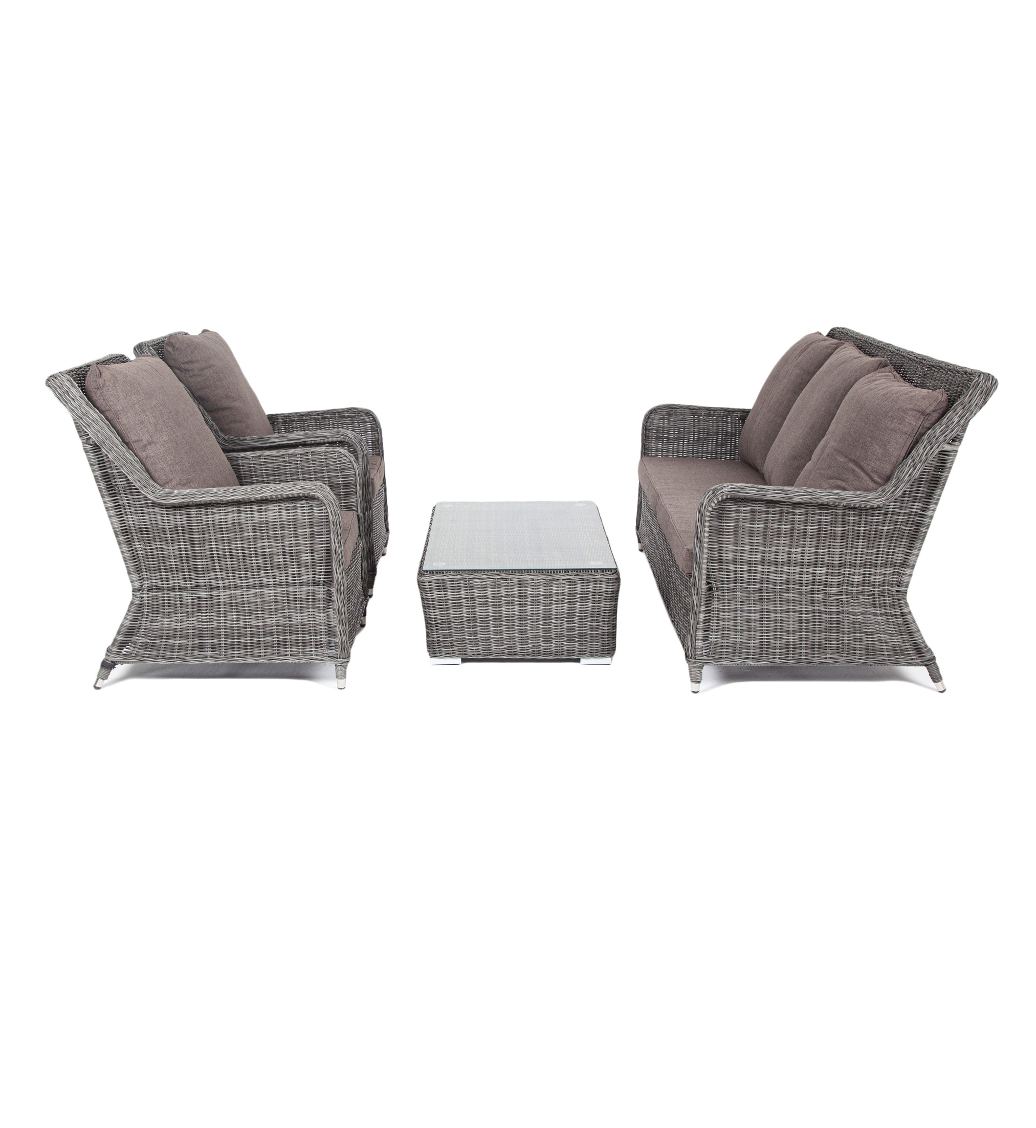 "Глиссандо" лаунж-зона из искусственного ротанга, цвет графит