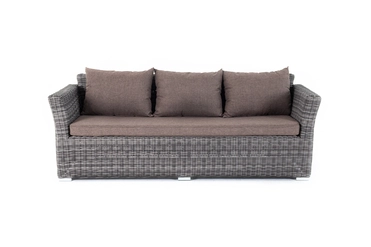 "Капуто" диван из искусственного ротанга трехместный, цвет графит