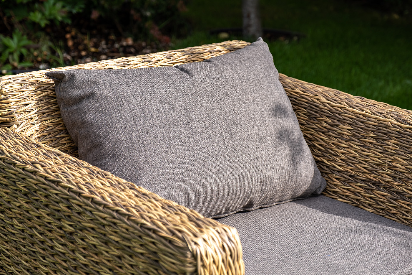 "Капучино Сингл" лаунж-зона из искусственного ротанга (гиацинт), цвет соломенный