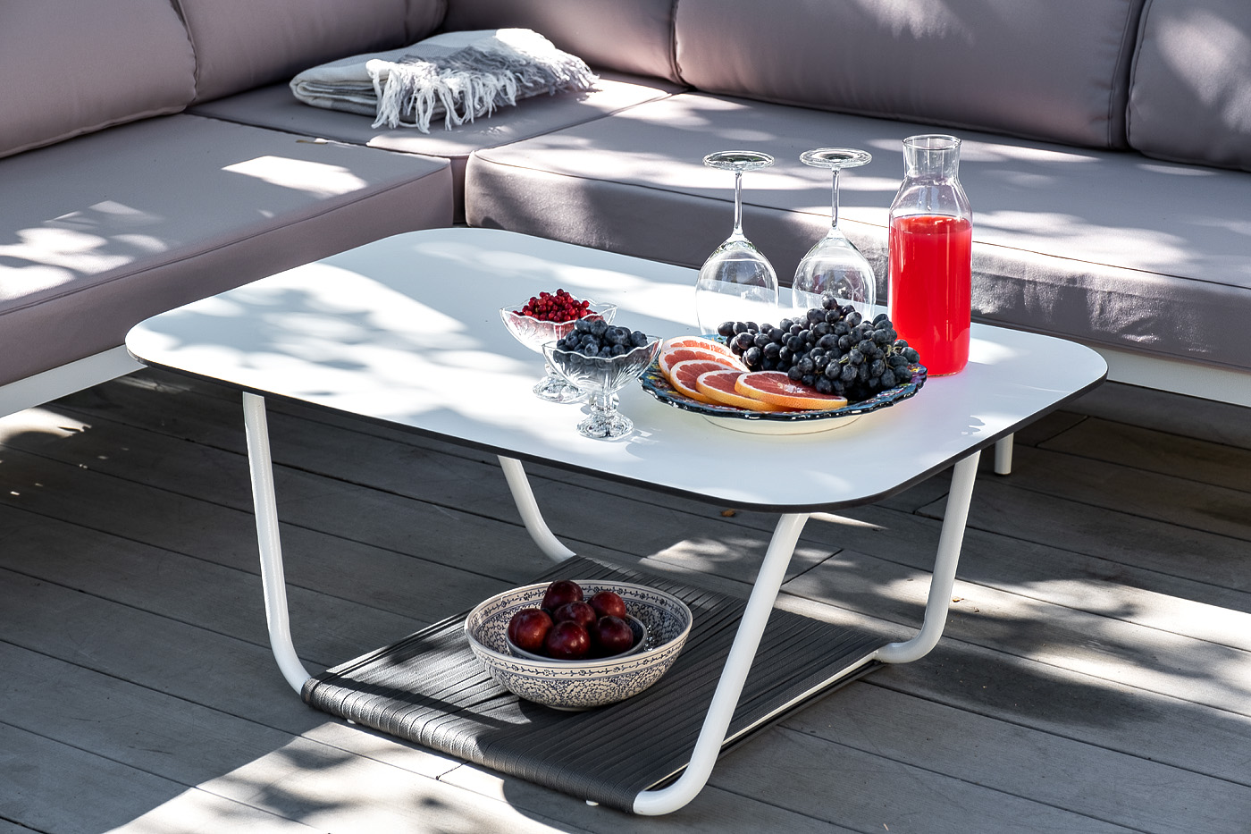 "Калабрия" модульная лаунж-зона из роупа (веревки), каркас из алюминия