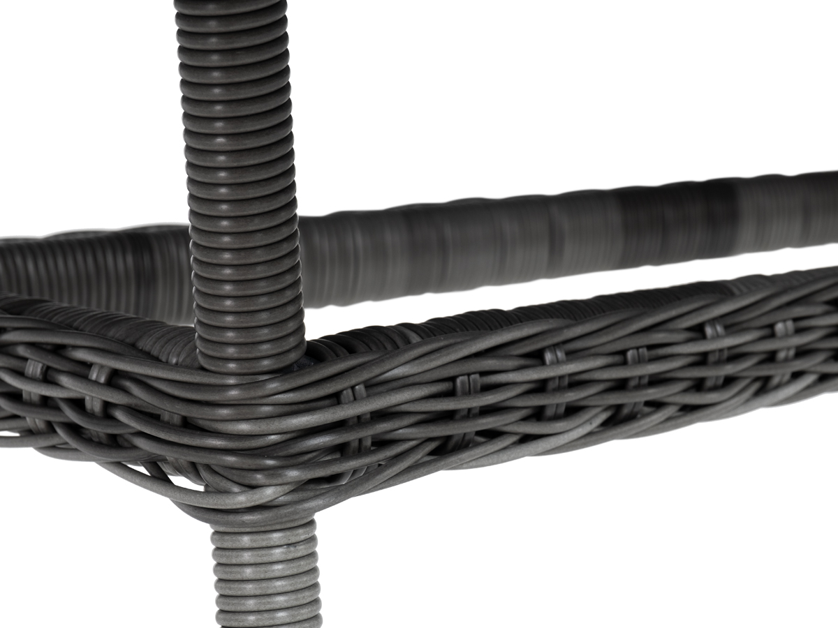 "Латтини" плетеный стол из искусственного ротанга 200х90см, цвет графит