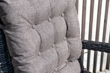 "Таррагона" кресло плетеное с подушками, цвет графит