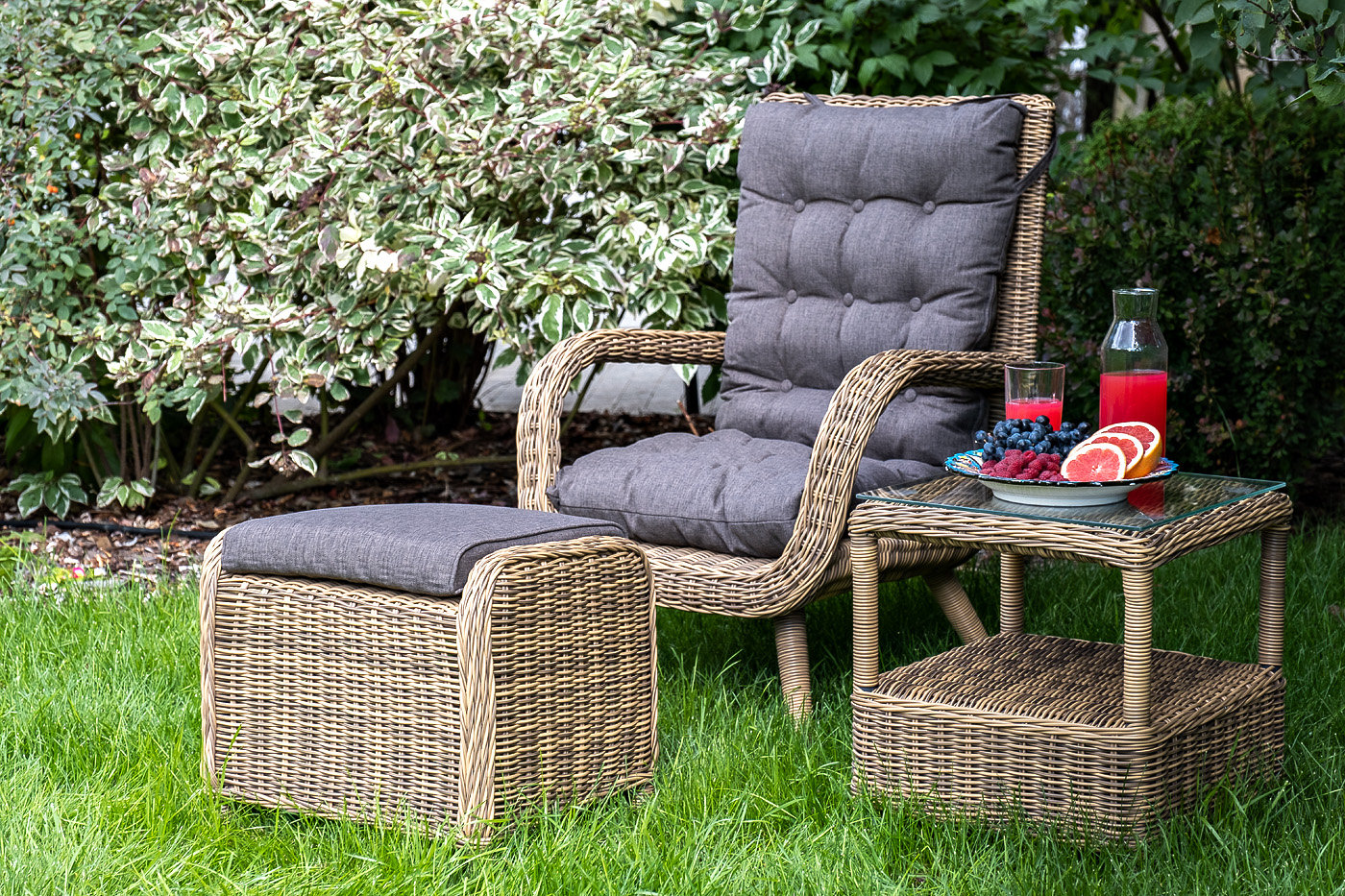 "Таррагона" лаунж-зона из искусственного ротанга, цвет соломенный