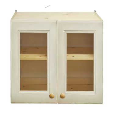 Шкаф настенный со стеклом Весури арт. 281 слоновая кость