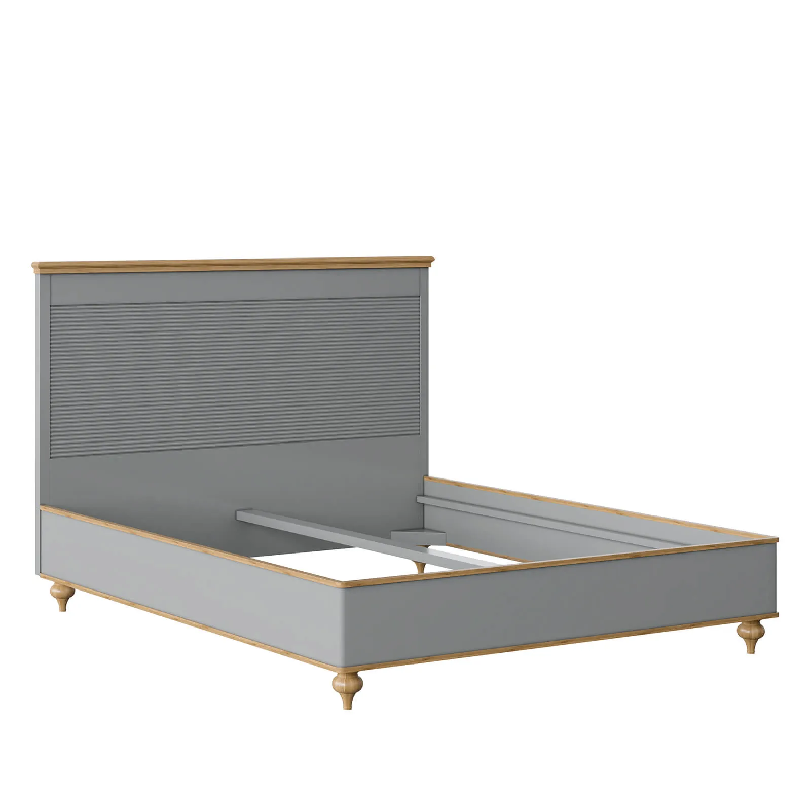 Кровать серая сосна "Рандеву" 1600 (серый 7042/антик-24)