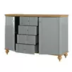 Комод с 4 ящиками серый "Рандеву" 324 (серый7042/анетик24)