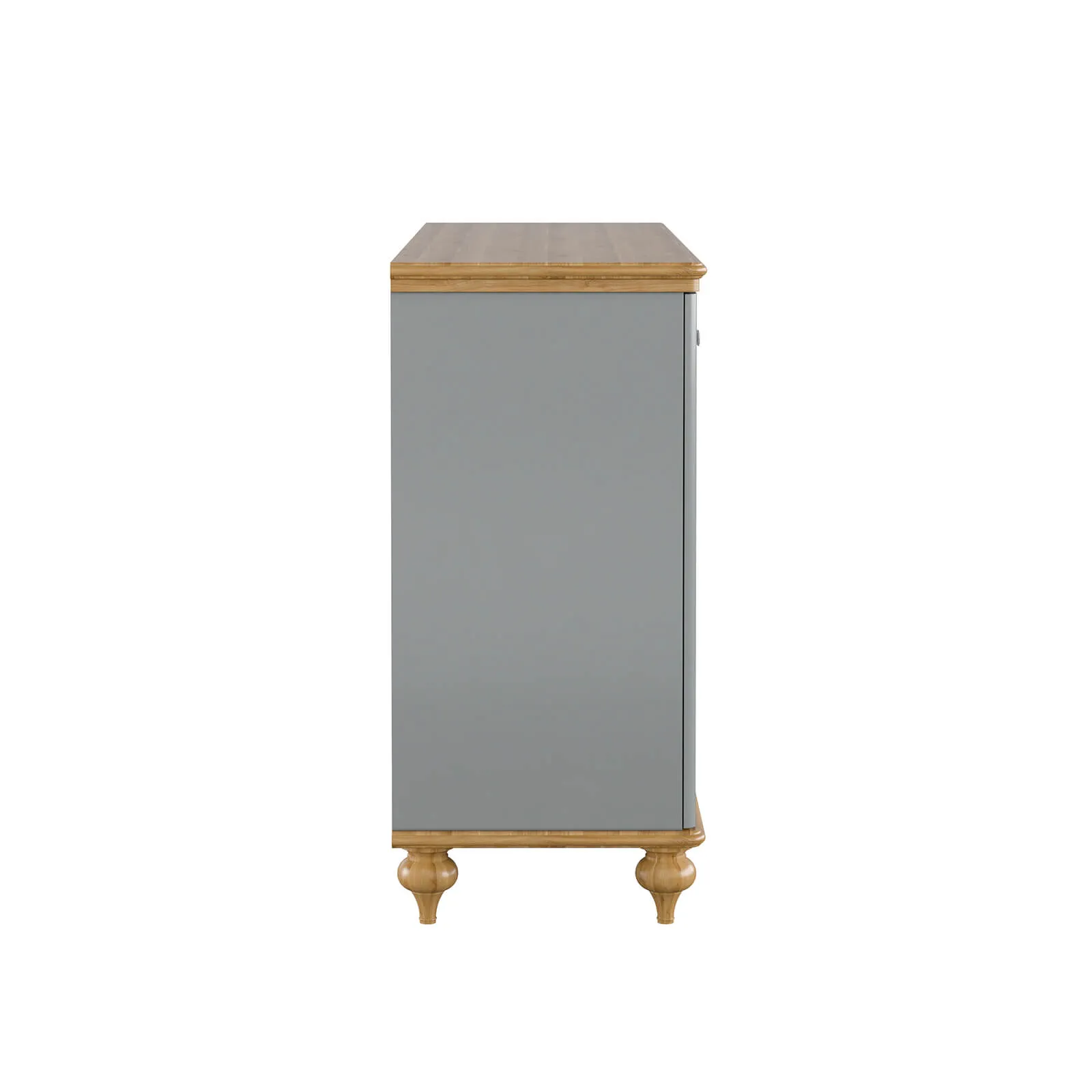 Комод с 4 ящиками серый "Рандеву" 324 (серый7042/анетик24)