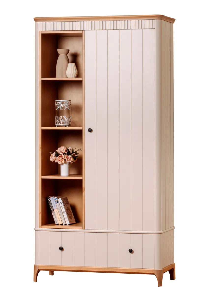 Шкаф с ящиками и полками 1-ств Грета №8-140